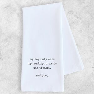 NWT SARCASTIC 100 Percent Cotton White Tea Towel